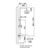Paffoni Doccia Душевая стойка с верхним душем, цвет: хром ZCOL638KLIQCR