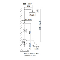 Paffoni Doccia Душевая стойка с верхним душем 22,5 см, цвет: белый матовый ZCOL638LIQBO
