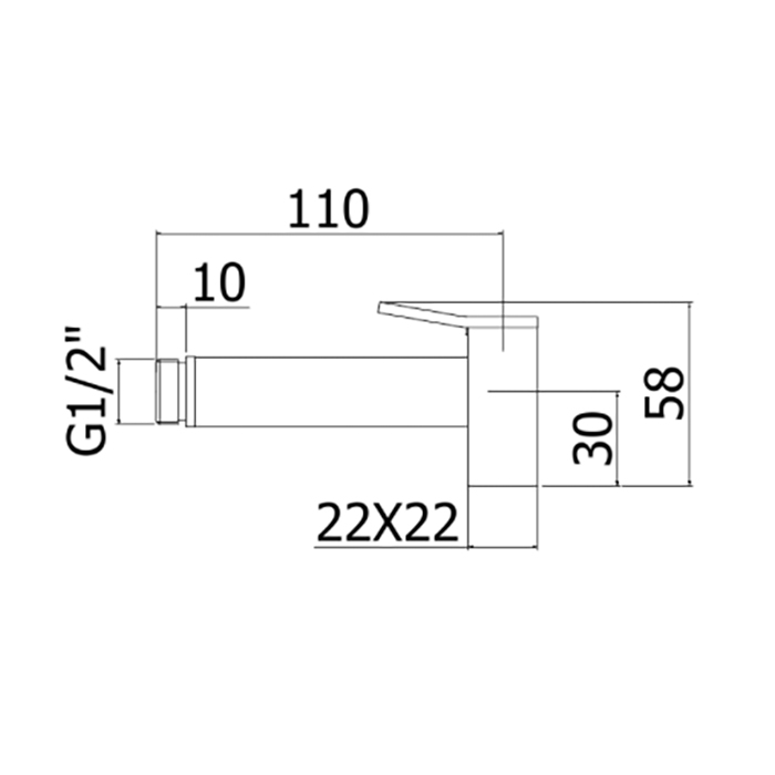 Paffoni Tweet Square Гигиенический душ, цвет: хром ZDOC121CR