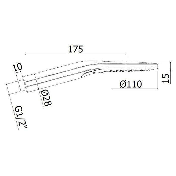 Paffoni Sofia Ручной душ, 2 режима, кнопочное переключение, цвет: хром ZDOC122CR