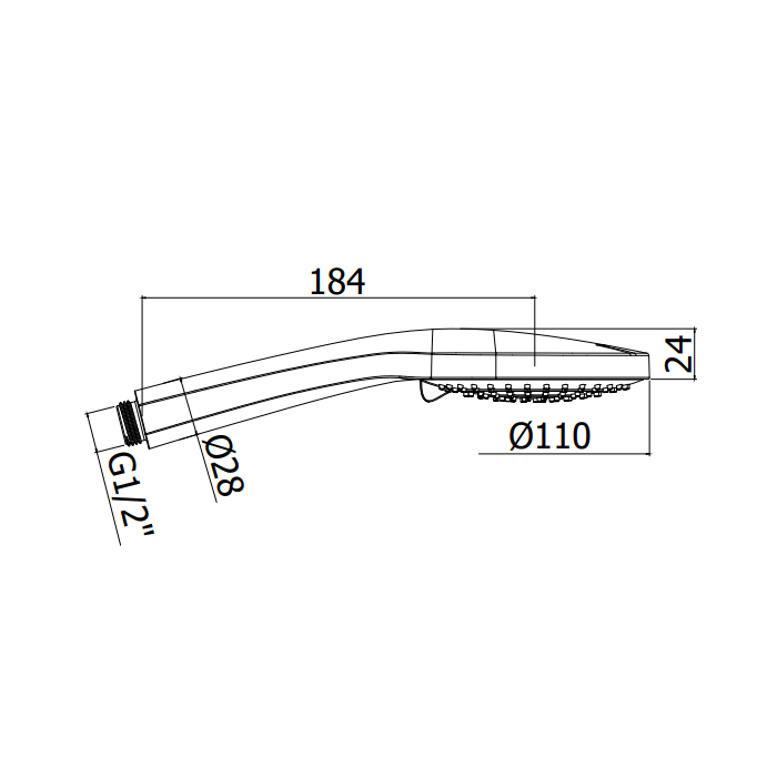 Paffoni Doccia Ручной душ 11 см, цвет: белый матовый ZDOC125BO