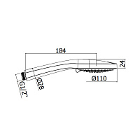 Paffoni Doccia Ручной душ 11 см, цвет: белый матовый ZDOC125BO