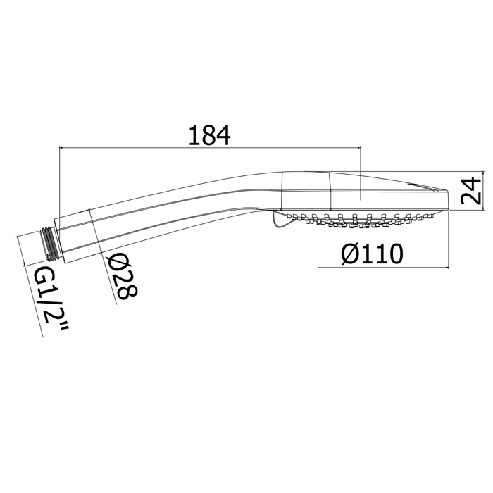 Paffoni Sofia Душ ручной с переключателем на 3 режима, 11 см, цвет: черный матовый ZDOC125NO