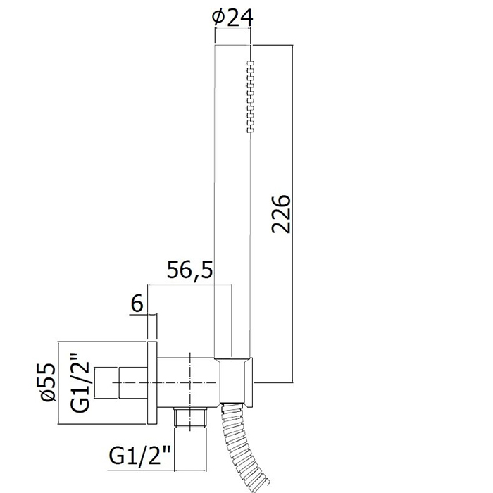 Paffoni Soffioni Душевой набор, цвет: золото медовое ZDUP094HG