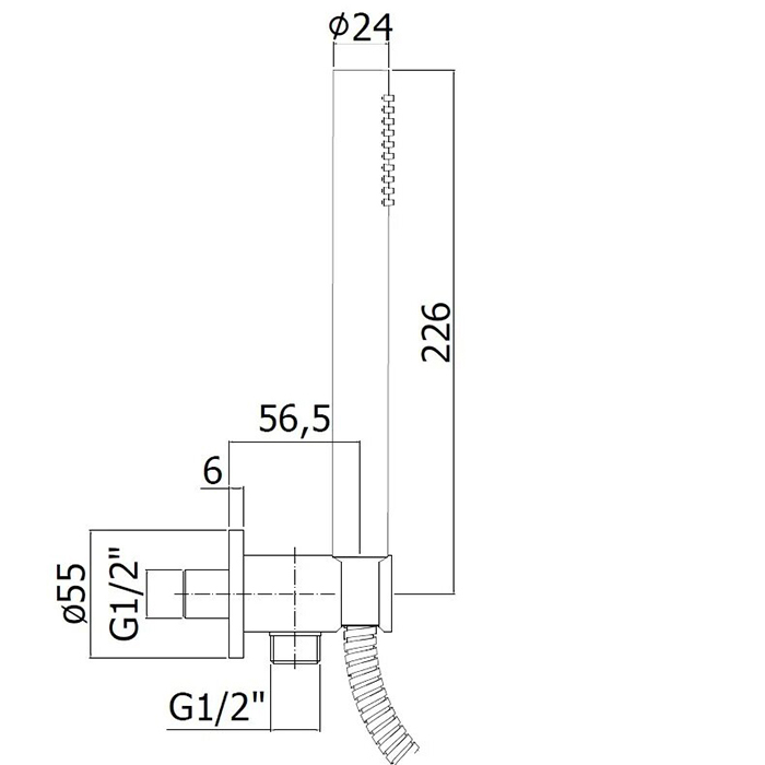 Paffoni Soffioni Душевой набор, цвет: золото медовое брашированное ZDUP094HGSP