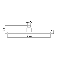 Paffoni Master King Верхний душ 30 см, цвет: хром ZSOF079CR