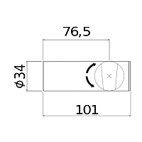 Paffoni Настенный держатель для ручного душа, поворонтый, цвет: хром ZSUP022CR
