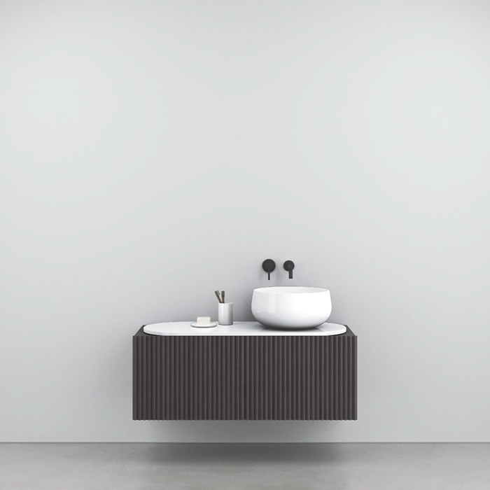 Cielo Delfo Тумба с дверцей, с отверстиями, цвет: Rovere Grigio DECDERG