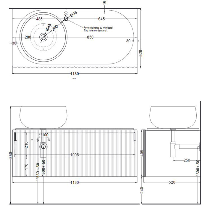 Cielo Delfo Тумба с дверцей, цвет: Rovere Grigio DECDESFRG