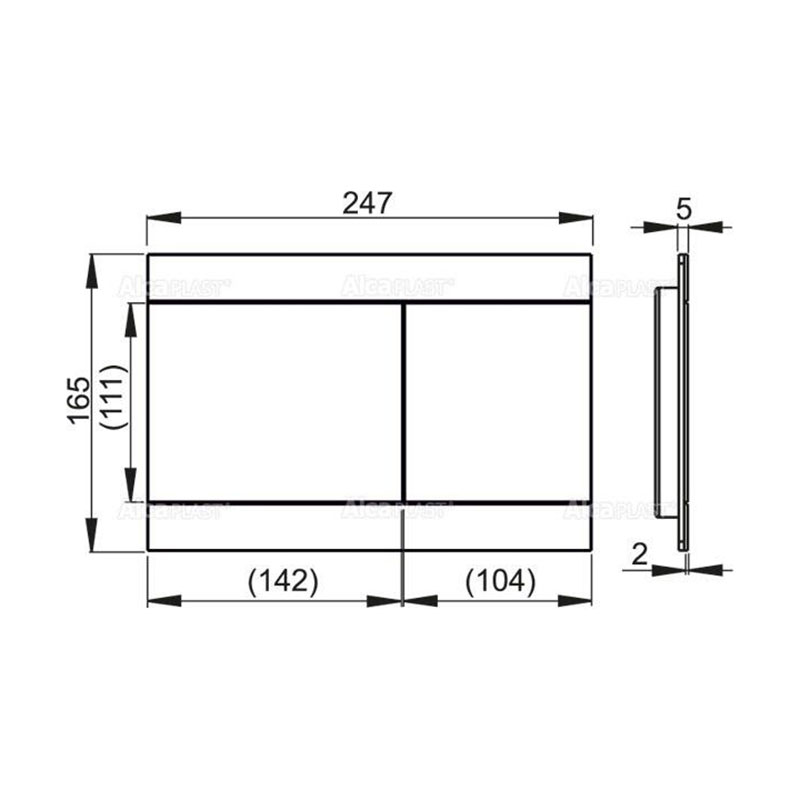 Alcaplast Панель упавления, цвет: хром FUN-INOX