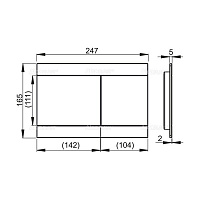 Alcaplast Панель упавления, цвет: хром FUN-INOX