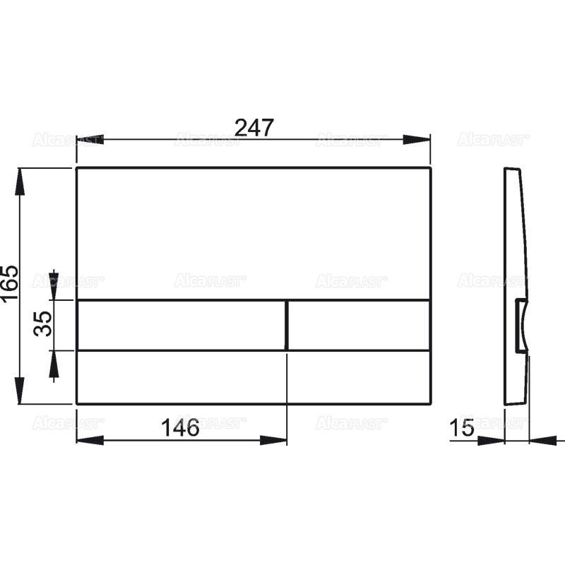 Alcaplast Панель управления, цвет: черный M1738