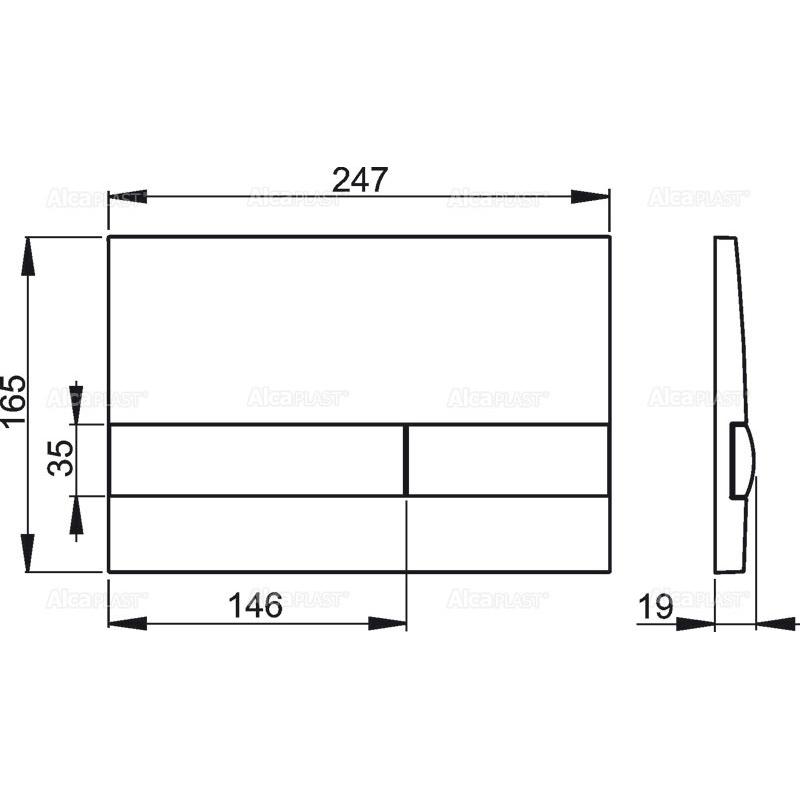 Alcaplast Панель управления, цвет: черный M1738