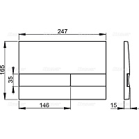 Alcaplast Панель управления, цвет: черный M1738