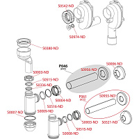 Alcaplast Cифон для писсуара вертикальный, цвет: белый A45C