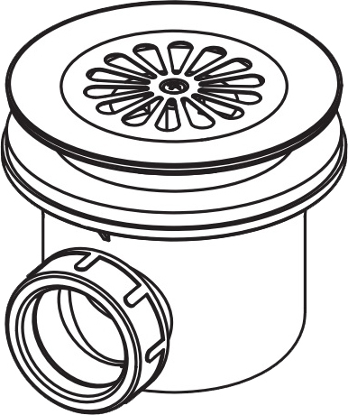 Alcaplast Cифон для душевого поддона с нержавеющей peшeткой, цвет: хром A48