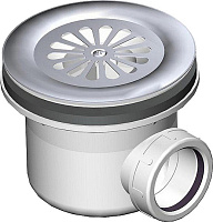 Alcaplast Cифон для душевого поддона с нержавеющей peшeткой, цвет: хром A48