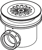 Alcaplast Cифон для душевого поддона с нержавеющей peшeткой, цвет: хром A48