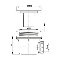 Alcaplast Cифон для душевого поддона с нержавеющей peшeткой, цвет: хром A48