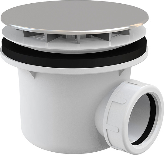 Alcaplast Сифон для душевого поддона, цвет: хром A49CR