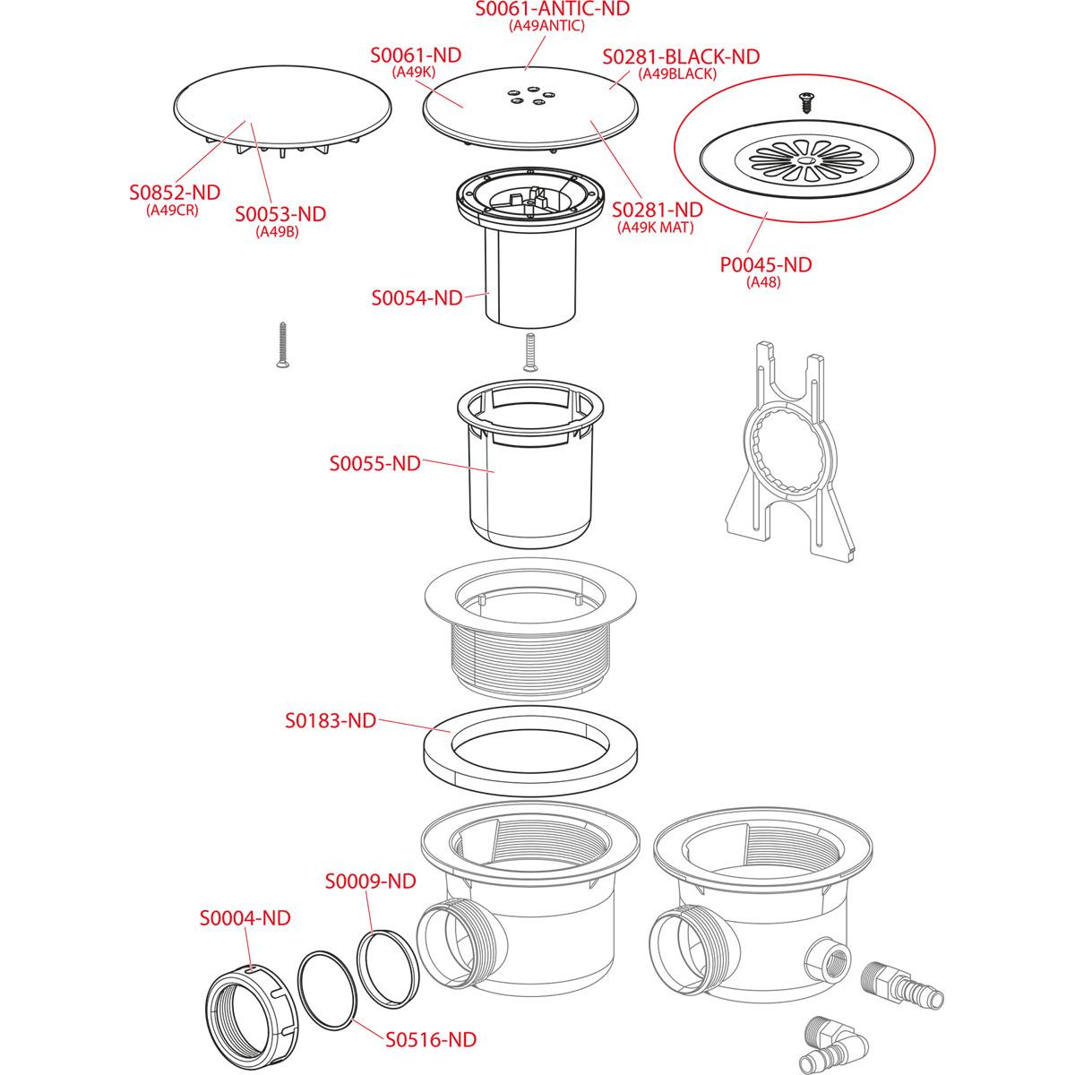 Alcaplast Сифон для душевого поддона, цвет: хром A49CR