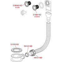 Alcaplast Слив-перелив для умывальника, цвет: белый A328CR