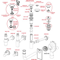 Alcaplast Водослив для умывальника 5/4" цвет: хром A439