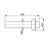 Alcaplast Труба с обрамлением Ø4, цвет: белый P046