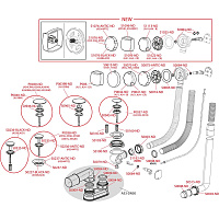 Alcaplast Сифон для ванны автомат комплект, цвет: хром A51B