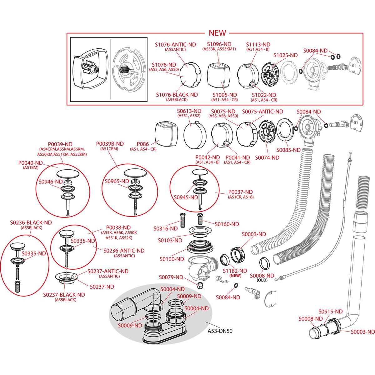 Alcaplast Сифон для ванны автомат комплект, цвет: хром A51CRM