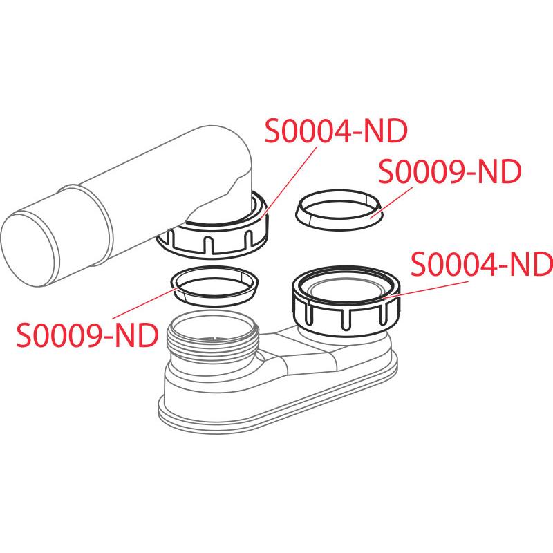 Alcaplast Гидрозатвор сниженный, цвет: белый A532-DN40