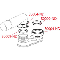 Alcaplast Гидрозатвор сниженный, цвет: белый A532-DN40