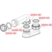 Alcaplast Сифон для ванны из полипропилена, цвет: белый A53-6/4"