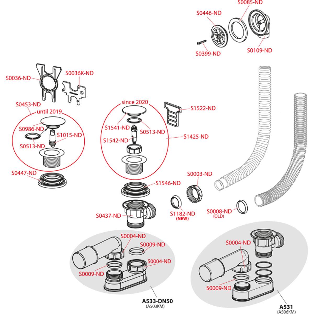 Alcaplast Сифон для душевого поддонa click/clack, цвет: хром A506KM