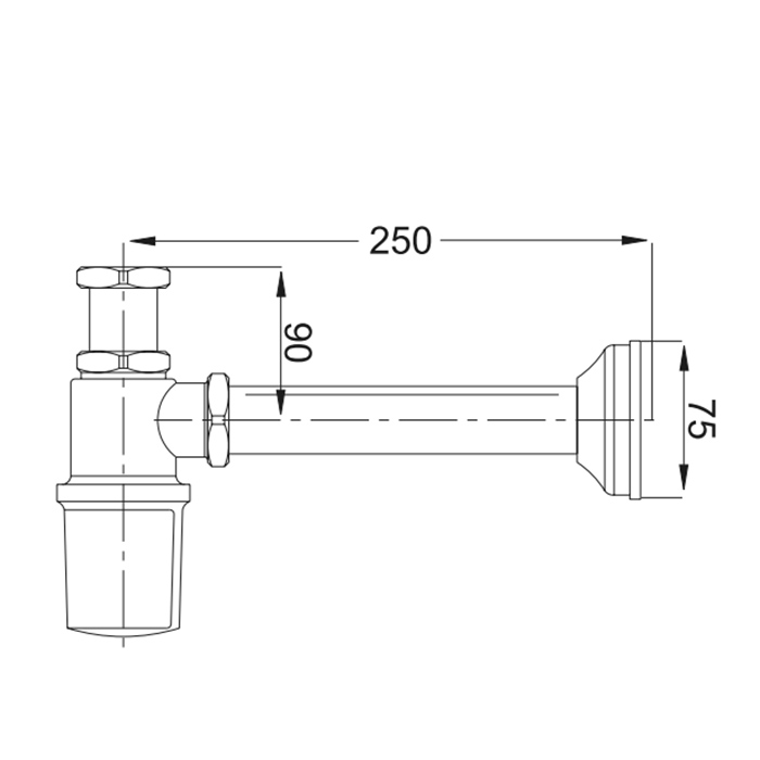 Fima Carlo Frattini Sottolavabo Сифон бутылочный для раковины, цвет: хром F400CR