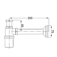 Fima Carlo Frattini Sottolavabo Сифон бутылочный для раковины, цвет: хром F400CR
