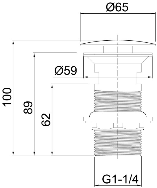 Allen Brau Priority Донный клапан без перелива click-clack, цвет: никель брашированный 5.31024-BN