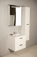 Roca Victoria Nord Шкаф-пенал 30х150h см, подвесной, с 1ой дверцей, цвет: белый глянцевый ZRU9000026