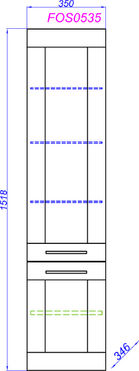 Шкаф-пенал Aqwella Foster 35 FOS0535DS
