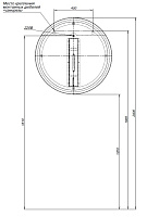 Allen Brau Infinity Зеркало круглое d80 см, с подсветкой и сенсорным выключат., цвет: черный матовый 1.21017.BL