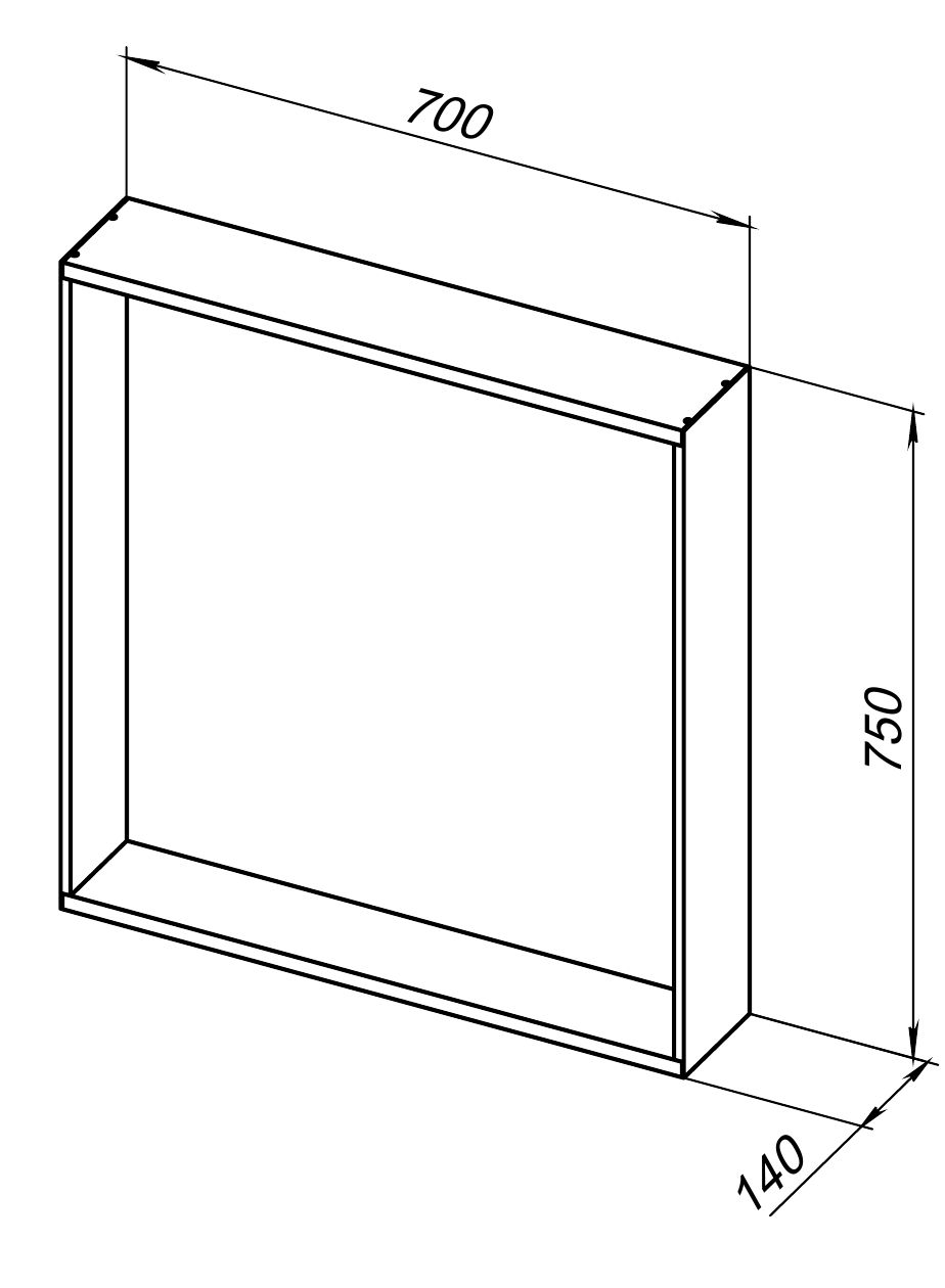 Allen Brau Reality Зеркало прямоугольное 70x75h см, с подсветкой и сенс. выкл., цвет: латунь браш 1.32017.03