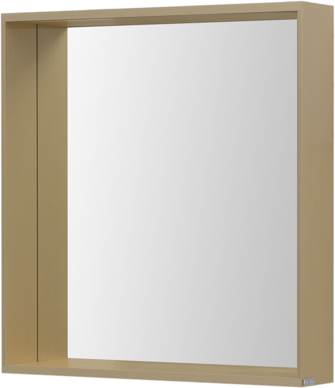 Allen Brau Reality Зеркало прямоугольное 70x75h см, с подсветкой и сенс. выкл., цвет: латунь браш 1.32017.03