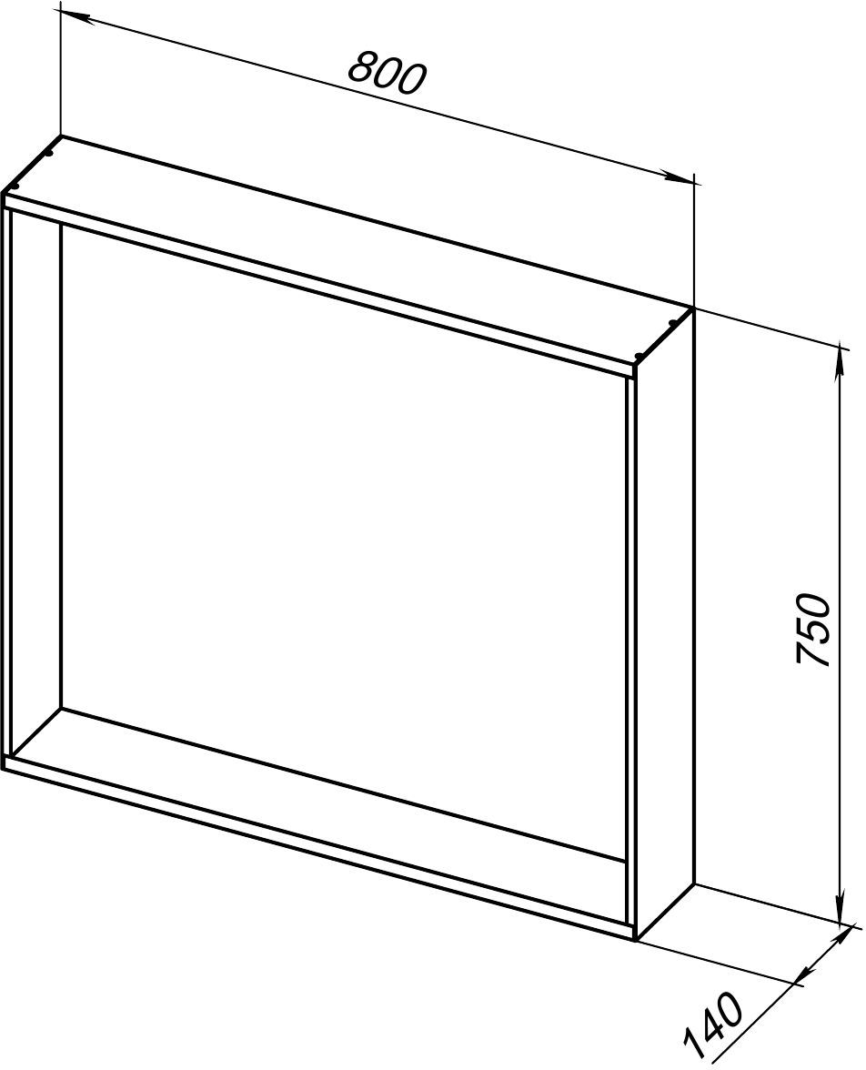 Allen Brau Reality Зеркало прямоугольное 80x75h см, с подсветкой и сенс. выкл., цвет: латунь браш 1.32018.03