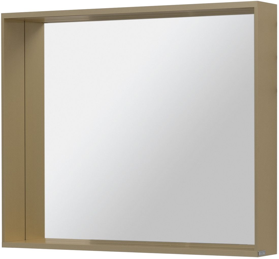 Allen Brau Reality Зеркало прямоугольное 90x75h см, с подсветкой и сенс. выкл., цвет: латунь браш 1.32019.03