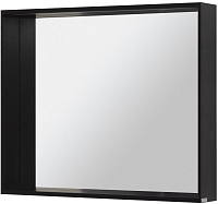 Allen Brau Reality Зеркало прямоугольное 90x75h см, с подсветкой и сенс. выкл., цвет: черный браш 1.32019.BB