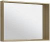 Allen Brau Reality Зеркало прямоугольное 100x75h см, с подсветкой и сенс. выкл., цвет: латунь браш 1.32020.03