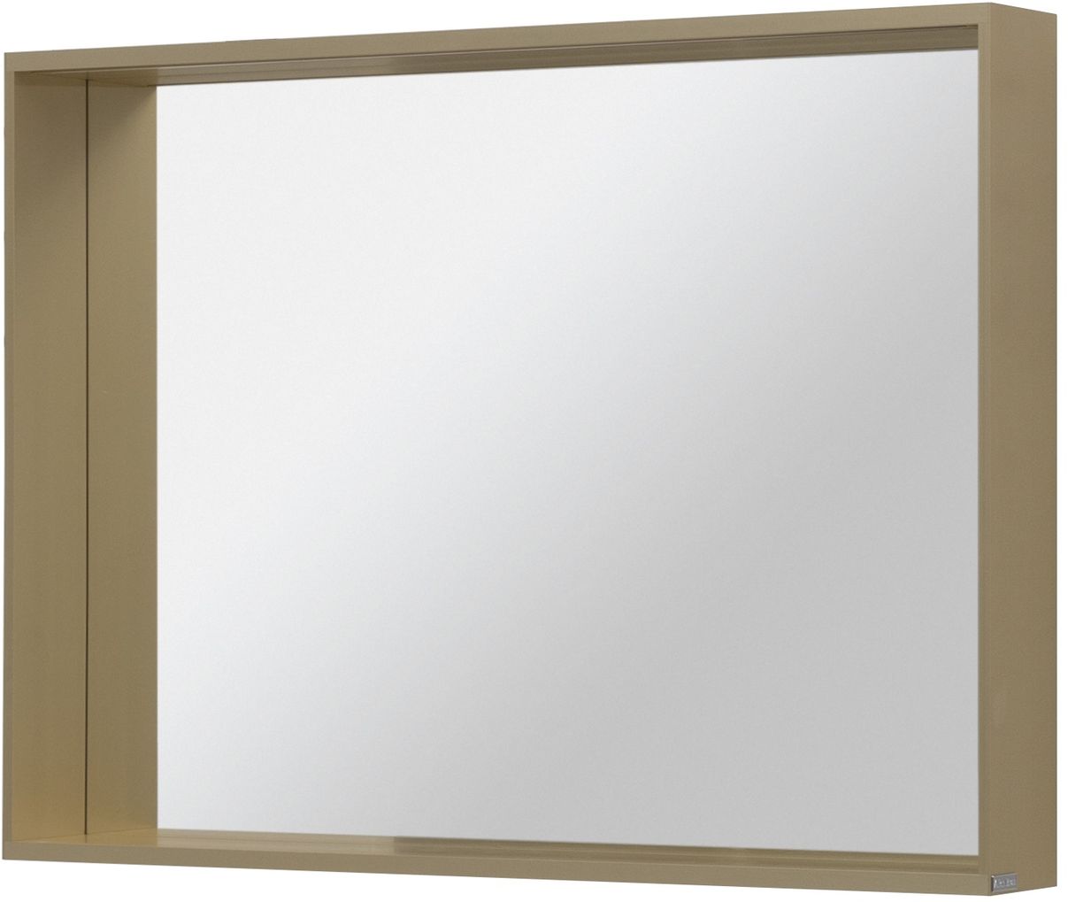 Allen Brau Reality Зеркало прямоугольное 100x75h см, с подсветкой и сенс. выкл., цвет: латунь браш 1.32020.03