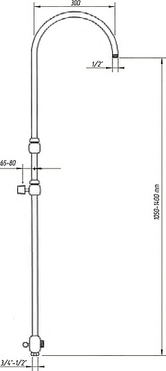 Migliore Arco Душевая стойка, цвет: бронза ML.ARC-36.253.BR