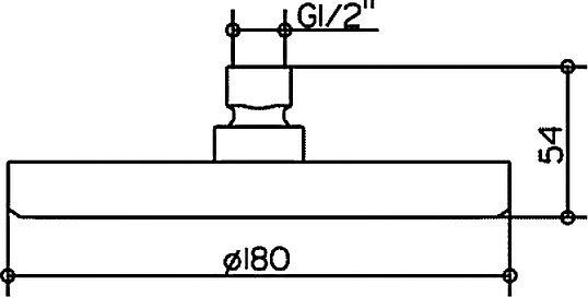 Keuco Elegance Верхний душ, цвет: хром 51686 010100