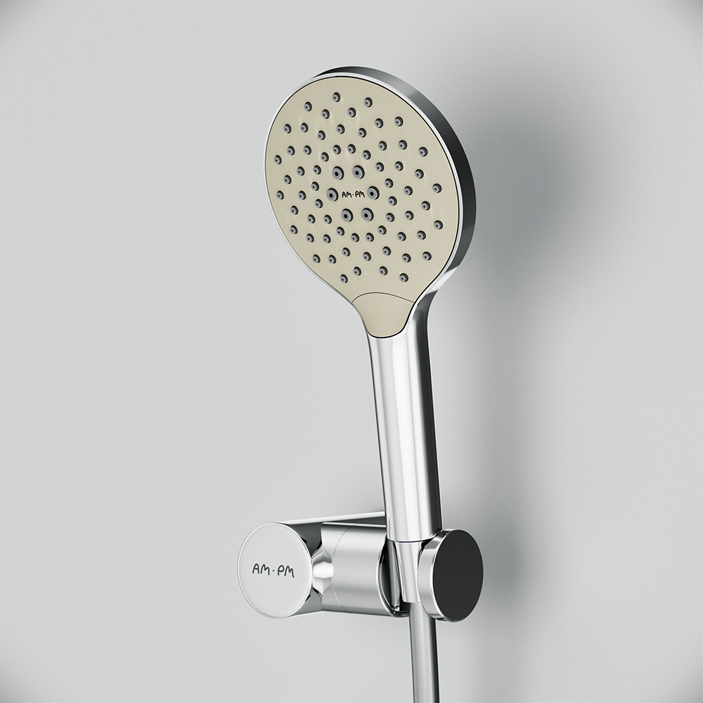 Am.Pm Like Душевой гарнитур: держатель, шланг, лейка, цвет: хром глянцевый F0118000